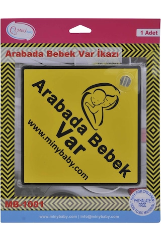 Minybaby Arabada Bebek Var İkazı