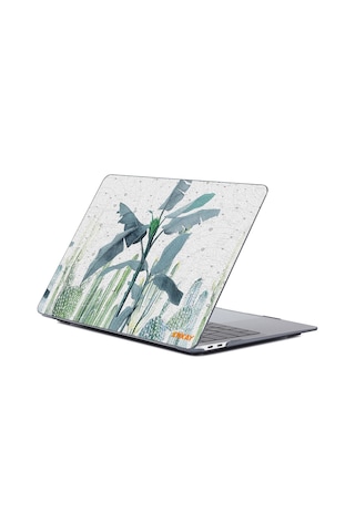 MacBook Pro 16" A2141 Desenli Koruyucu Laptop Kılıfı Muz Yaprakları