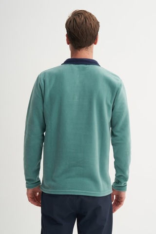 Cazador Yarım Balıkçı Yaka Kalın Polar Regular Fit Sweatshirt-56320 Nefti
