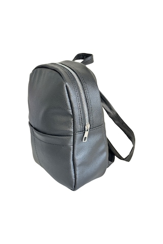 Mini Kadın Sırt Çantası-siyah Suni Deri-vip Home Bags Siyah