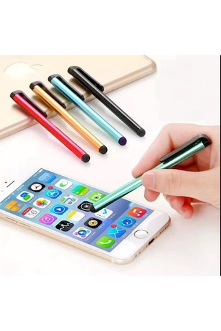 Dokunmatik Tablet Kalemi Universal Silikon Uçlu Tablet Telefon Kalemi Çizim Not Alma Gri Mt9101