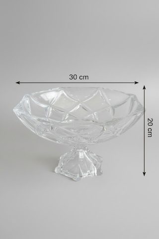 30x20 Cm Cam Ayaklı Meyvelik Modern Ve Dekoratif Masa Üstü Sunum