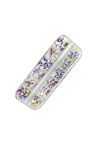 3 Boyutlu Tırnak Sanatı Yapay Elmasları, Kendin Yap Tırnak Sanatı Dekorasyonu İçin Düz Kristal Taşlar