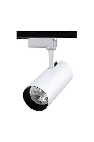 Alüminyum Gövde 30 Watt 4000 Kelvin Gün Işığı Ledli Çok Kaliteli Ray Spot , Led Armatür Ray Hariç Beyaz