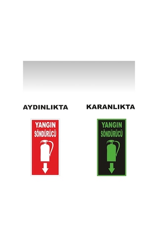 Yangın Tüpü Levhası Uyarı Levhası 12x25 Cm Pvc Kolay Montaj İkaz Tabelası - 905684052