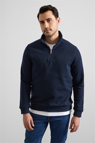 Süvari Lacivert Regular Düz Yarım Balıkçı Yaka Sweatshirt Ssw2013700001-m09 Lacivert