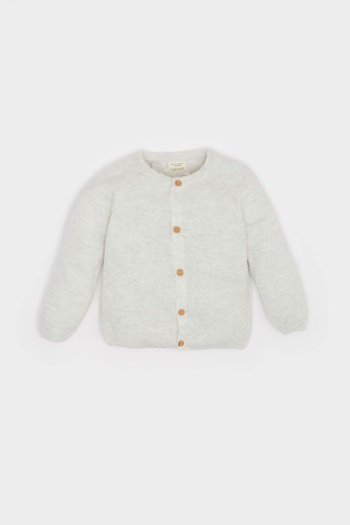 Defacto Erkek Bebek Bisiklet Yaka Düğmeli Hırka A3833a525augr184 Gri