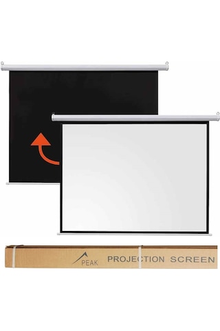 Peak M120 240x200 CM Motorlu Kumandalı Projeksiyon Perdesi Beyaz