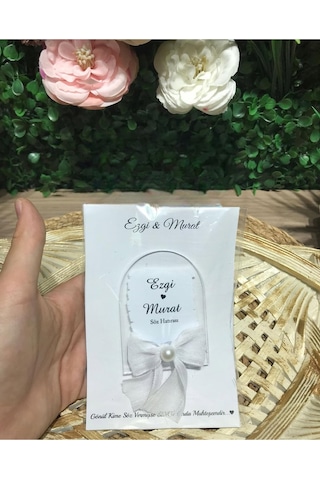 Uv Baskı Pleksi Magnet Söz, Nişan, Nikah, Düğün, Kına 10 Adet Hasır