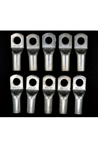 10 Adet Sıkmalı Kablo Pabucu Bakır Pabuç Skp 50mm M10