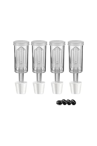 Suofeng Kombucha Fermentasyonu İçin 12'li Hava Hafifletme Seti: 4 Vana, 4 Tıkanıklık Ve 4 Muhafaza Ringi Şeffaf