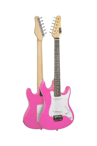 Midex Ceg-36pk 8-12 Yaş Çocuklar İçin Amfili Full 3/4 36 İnç Elektro Gitar Seti Pembe