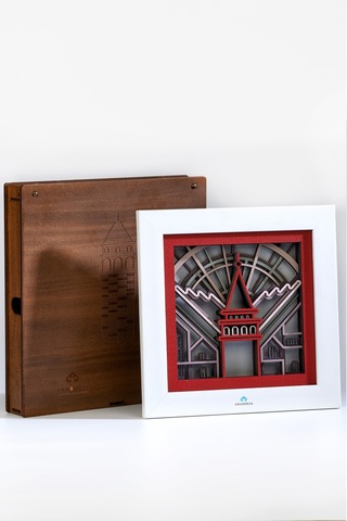 Galata ArtDeco Kırmızı Ahşap Duvar Panosu