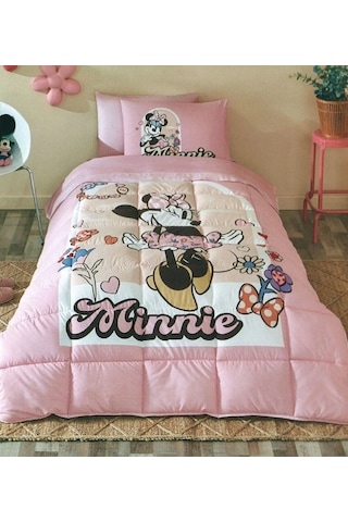 Özdilek Lisanslı Tek Kiş.çocuk Uykuseti-minnie Mouse Garden Pembe Pembe