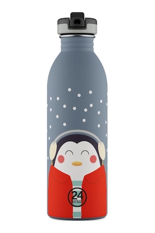 Kids Bottle Happy Penguin Paslanmaz Çelik Çocuk Su Matarası 500 Ml Renkli