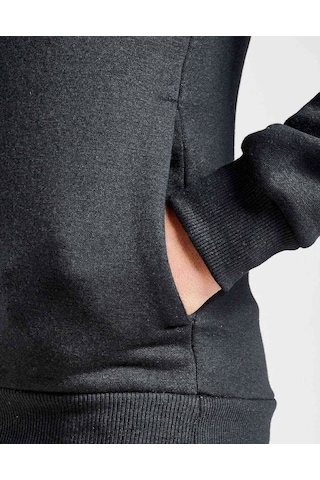 Büyücü Baskılı Siyah Erkek Kapşonlu Sweatshirt