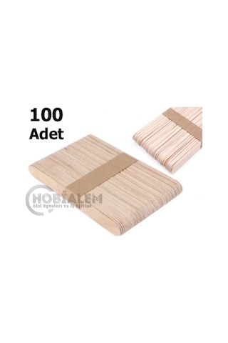 Hobialem 100 Adet, Dil Çubuğu, Dondurma Çubuğu, Abeslang, Doktor Çubuğu