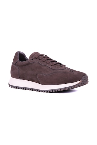 Shoetyle - Hakiki Nubuk Deri Kahverengi Erkek Sneaker - 666-02-18-1455 Kahve Rengi