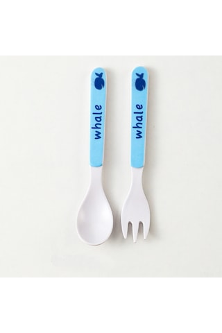 Moveevo Bebekler İçin Bambü Lifli Yeme Öğrenme Seti: Yumuşak Korkuluk Ve Çatal, Güvenli Ve Pratik, Kartoon Desenli Çok Renkli