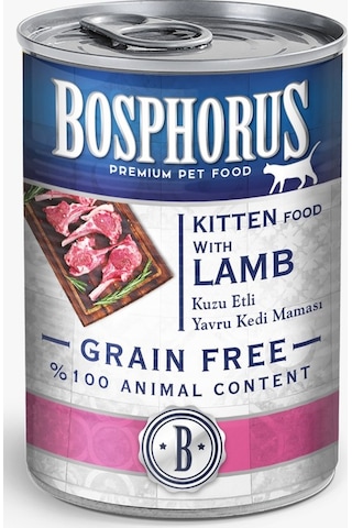 Bosphorus Kuzu Etli Konserve Yavru Kedi Maması 24 x 400 G