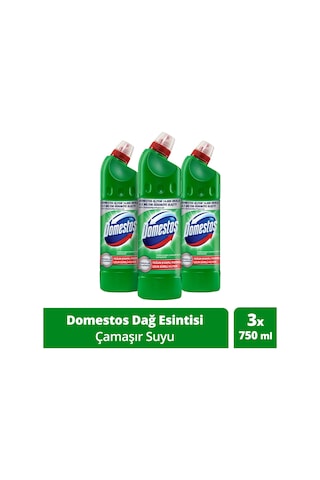 Domestos Çamaşır Suyu Yoğun Kıvamlı Maksimum Hijyen Dağ Esintisi 750 Ml X3 Adet
