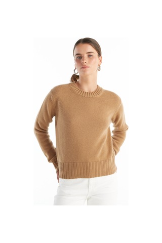 Ted Baker Camel Kadın Bisiklet Yaka Standart Kazak Tbwrkw1068