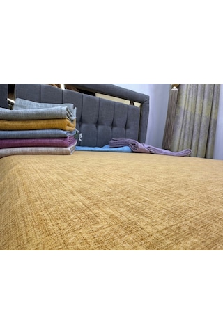 Nivemeshome Hardal 160x230 Tek Pike Örtüsü Tek Kişilik Hardal