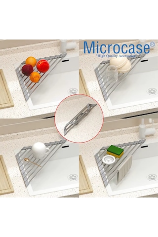 Microcase Ayarlanabilir Mutfak Lavaboya Monte Çok Amaçlı Askılık Al5443 Siyah