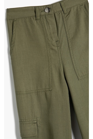 Koton Jogger Kargo Cepli Pantolon Düğmeli Bol Kalıp Haki 4skg40112aw Haki