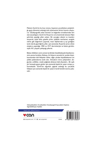 Çocukluğum - Maxim Gorky - Can Yayınları
