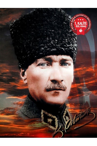 Atatürk Bayrağı 100x150 Cm - Raşel Kumaş 1. Kalite No4 100 x 150 CM