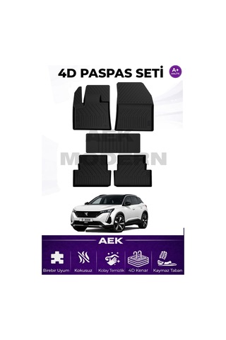 Peugeot 3008 Access Allure Active 4d Paspas Seti 2016-2024 A++ Kalite 5 Parça