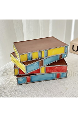 Hombey Retro Renkli Reçine Kitap Lambası - Ofis/ev Dekoru Işıklı Santral, Rahat Okuma Atmosferi, Kolay Kullanim