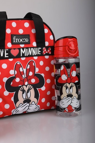 Dekomus İle Yeni Sezon Lisanslı Mınnıe Mouse Beslenme Çantası,beslenme Kabı Ve Trıtan Matara 500 Ml Beslenme Seti Altın