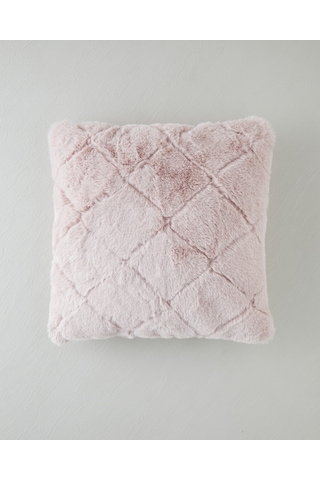 English Home Soft Touch Rabbit Pelüş Kırlent Kılıfı 45x45 Cm Pudra Pudra
