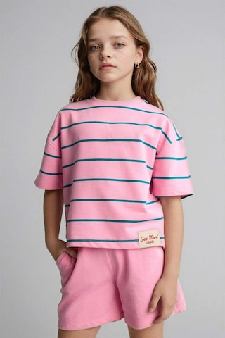 Defacto Sweatshirt Kumaşı 2li Takım Kız Çocuk H7876a826smpn82 Pembe-pn82