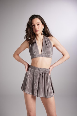 Holly Lolly Beli Lastikli Mini Comfy Şort Vizon