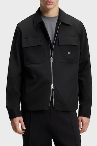 Hugo Logolu Oversize Fit Fermuarlı Gömlek Erkek Gömlek 50564330 001 Siyah SİYAH