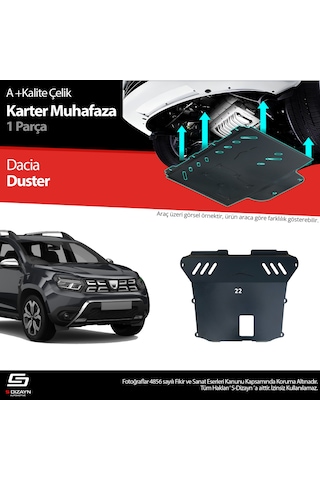 S-dizayn Dacia Duster Çelik Karter Muhafaza Koruma 2018-2023 A+ Kalite