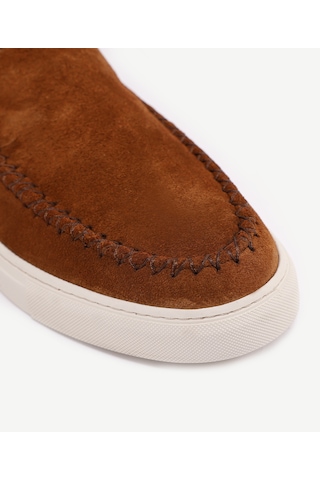 Yargıcı Saraç Detaylı Deri Loafer Kahverengi