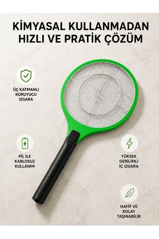 Taşınabilir Elektronik Sineklik Üç Katmanlı Güvenli Izgara Ve Kimyasız Koruma Aklby-bsva58
