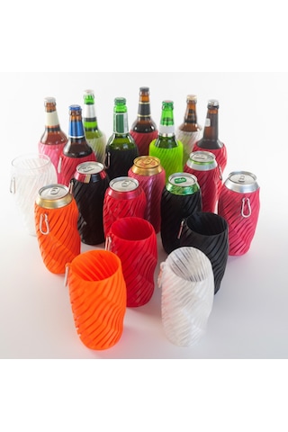 Mottopi Spiral Desenli Bira Çorabı ,bira Gizleyici,bira Kılıfı,bira Soğutucu-transparan/şeffaf