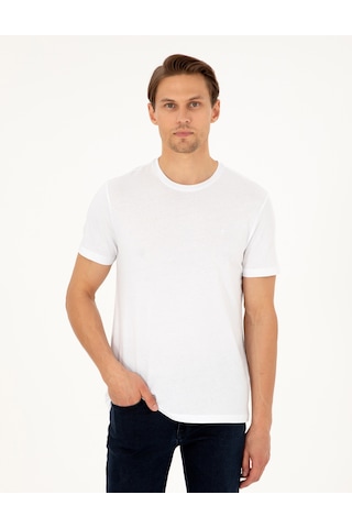 Pierre Cardin Erkek Beyaz Tişört Basic 50306980-vr013 Beyaz