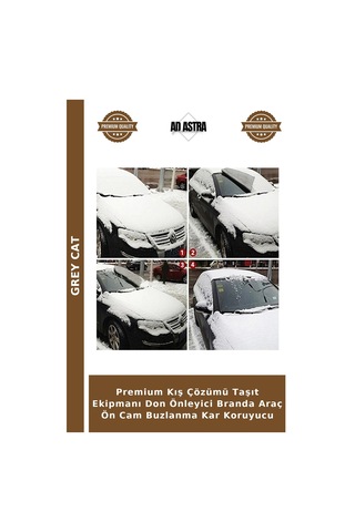 Premium Kış Çözümü Taşıt Ekipmanı Don Önleyici Branda Araç Ön Cam Buzlanma Kar Koruyucu