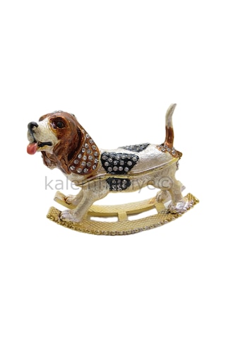 Swarovski Taşlı Sevimli Köpek - Gizli Hazneli Masaüstü Hediyelik