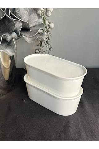 Be Original 20 Cm 2&apos Li Oval Kapaklı Fırın & Saklama Kabı