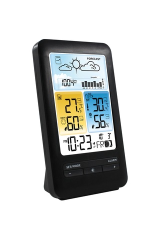 Lcd Hava İstasyonu Alarm Saat Ertelemeli Dijital İç Siyah