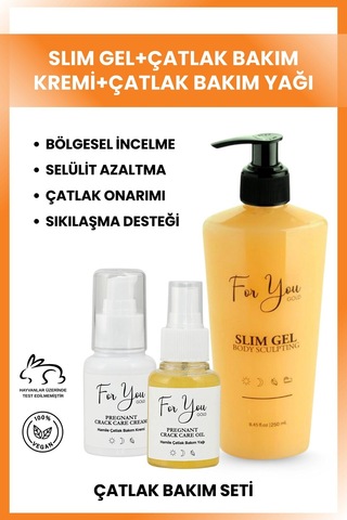 Slim Jel Selülit Jeli Ve Çatlak Oluşumunu Azaltmaya Yardımcı Çatlak Kremi&çatlak Bakım Yağı