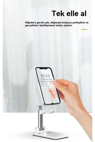 Pazly Katlanır Teleskopik Masasüpembe Cep Telefonu Standı 1 Adet 1 Adet