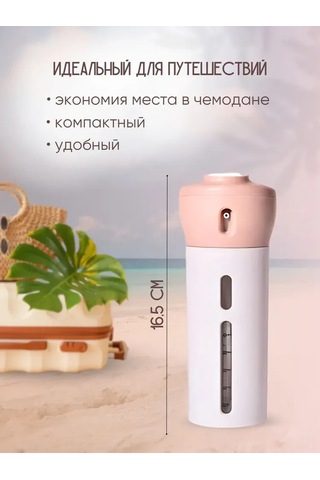 Kangvka 4'lü Seyahat Damacana Seti Pembe - 40ml Her Bir, Kolay Dağıtıcı, Kabın Odası Tasarrufu, Çevre Dost Malzeme Pembe